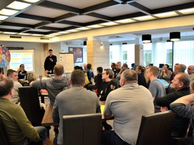 szkolenia bhp, grywalizacja BHP, koło fortuny BHP Proresult, safety day