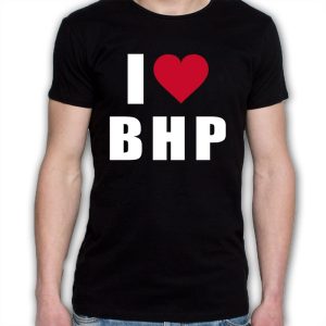 Na obrazku widać czarną koszulkę kocham BHP - Dni BHP Proresult