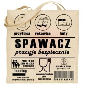 Na obrazku przedstawiona jest torba ecru dla spawacza - Torba BHP Proresult