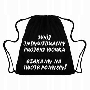 Na obrazku widać czarny bawełniany worek - Workoplecak bawełniany BHP Proresult