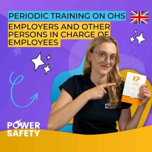 Na obrazku przedstawiona jest miniatura do szkolenia okresowego bhp dla pracowników kierujących pracownikami po angielsku - POWERSAFETY BHP Proresult