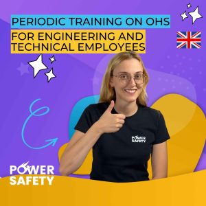 Na obrazku przedstawiona jest miniatura do szkolenia okresowego bhp dla pracowników inżynieryjno technicznych po angielsku - POWERSAFETY BHP Proresult
