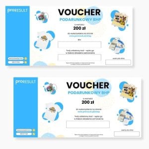 Na obrazku jest przedstawiona wizualizacja jak wygląda voucher podarunkowy bhp 100 zł - Vouchery podarunkowe bhp